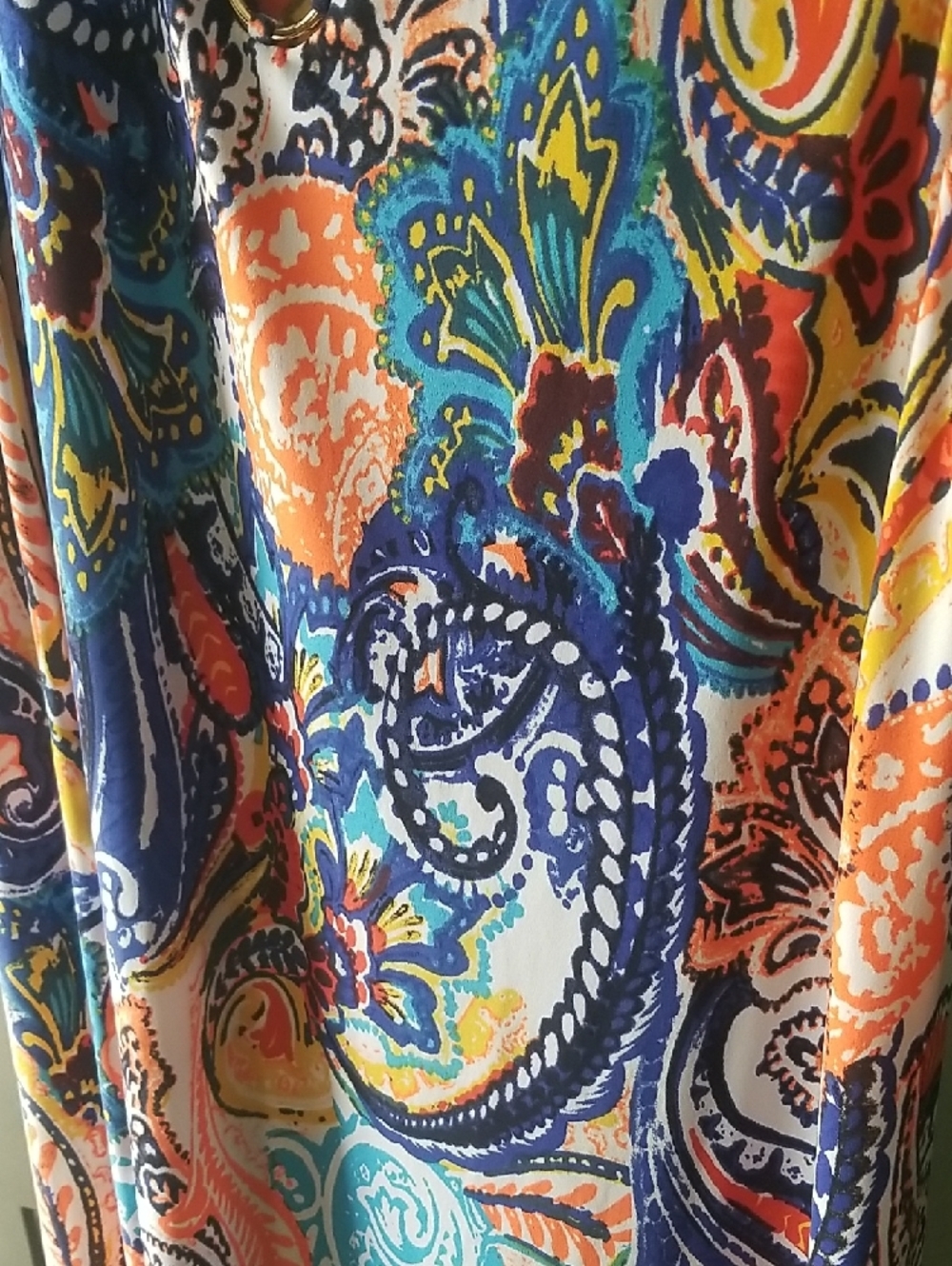 MSK Multicolor Paisley Sleeveless Dress with Ring Accents - Picture 4 of 4